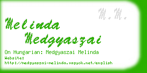 melinda medgyaszai business card